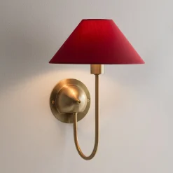 Globen Lighting IRIS-seinälamppu, viininpunainen, korkeus 32 cm