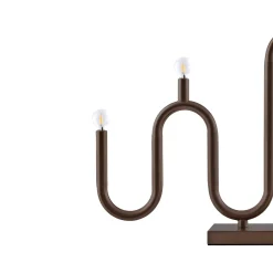 Globen Lighting -kynttelikkö Noel 7, pronssi, leveys 76 cm