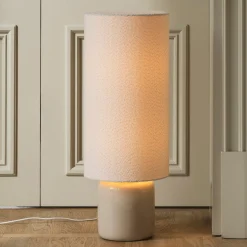 Globen Lighting lattiavalaisin Florian, valkoinen/beige, korkeus 80 cm