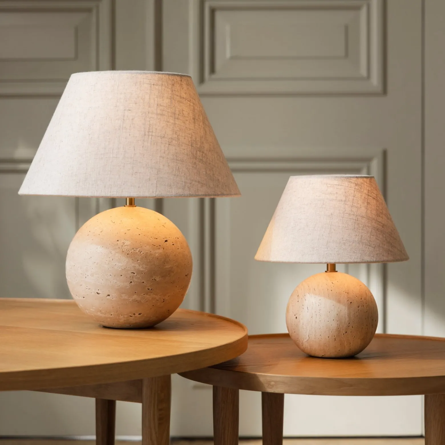 Globen Lighting pöytälamppu Castello, beige/beige, korkeus 38 cm