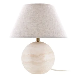 Globen Lighting pöytälamppu Castello, beige/beige, korkeus 38 cm