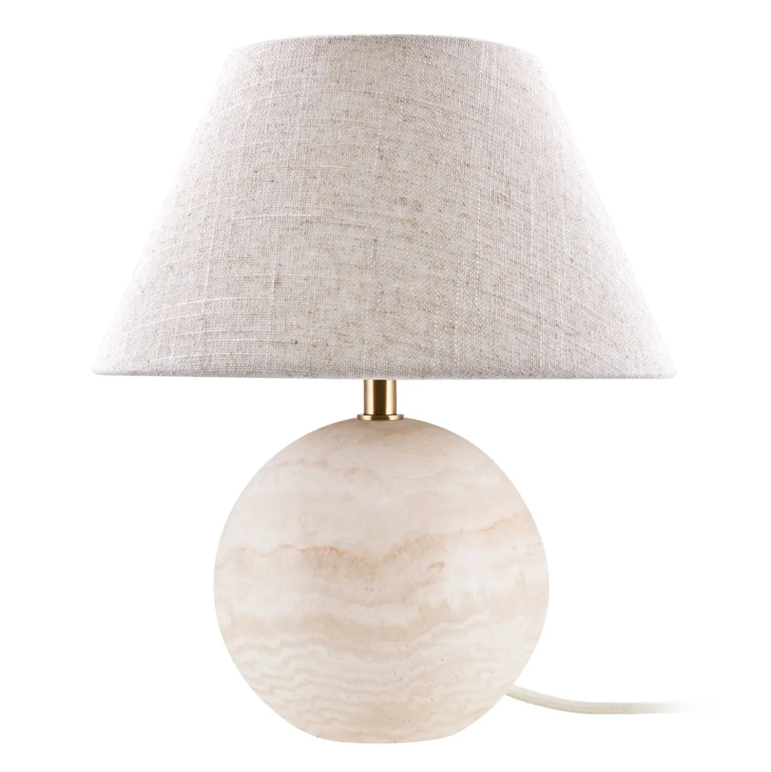 Globen Lighting pöytälamppu Castello, beige/beige, korkeus 38 cm