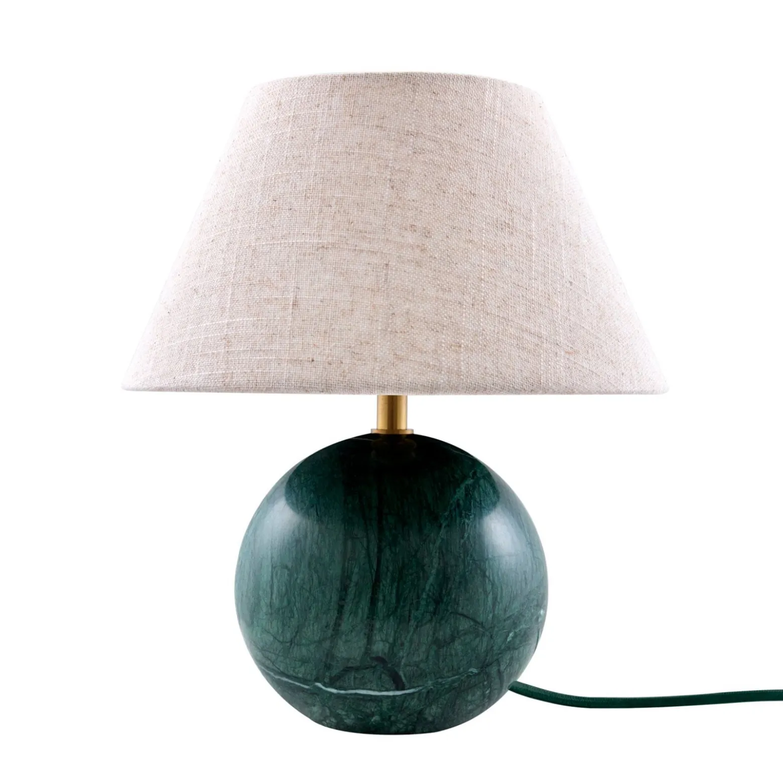 Globen Lighting pöytälamppu Castello, vihreä/beige, korkeus 28 cm