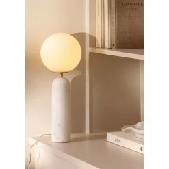 Globen Lighting pöytävalaisin Torrano, valkoinen, korkeus 53 cm