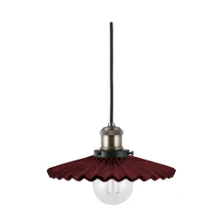 Globen Lighting riippuvalaisin COBBLER, tummanpunainen, Ø 25 cm