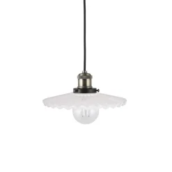 Globen Lighting riippuvalaisin COBBLER, valkoinen, Ø 25 cm