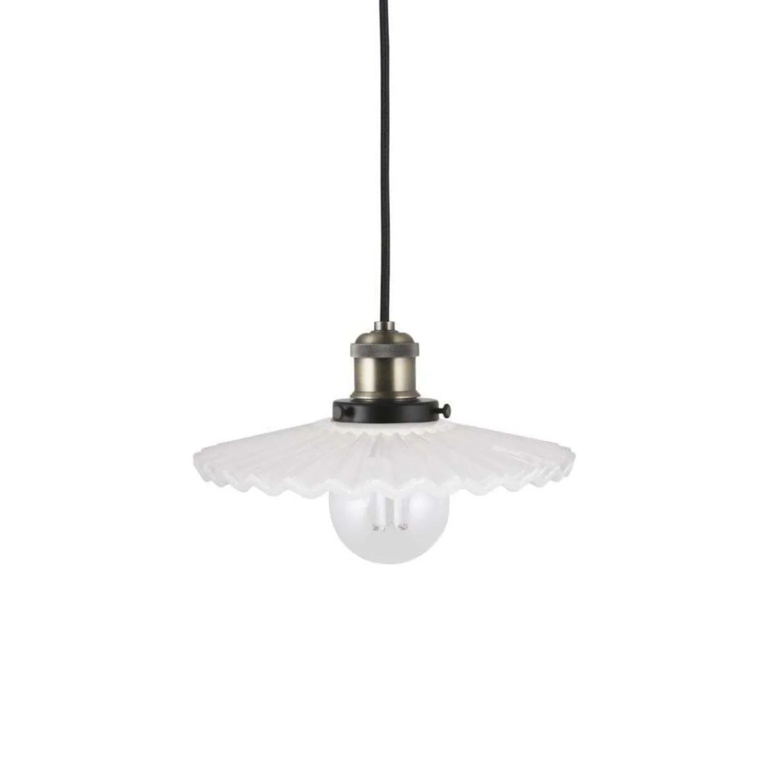 Globen Lighting riippuvalaisin COBBLER, valkoinen, Ø 25 cm