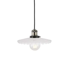 Globen Lighting riippuvalaisin COBBLER, valkoinen, Ø 25 cm