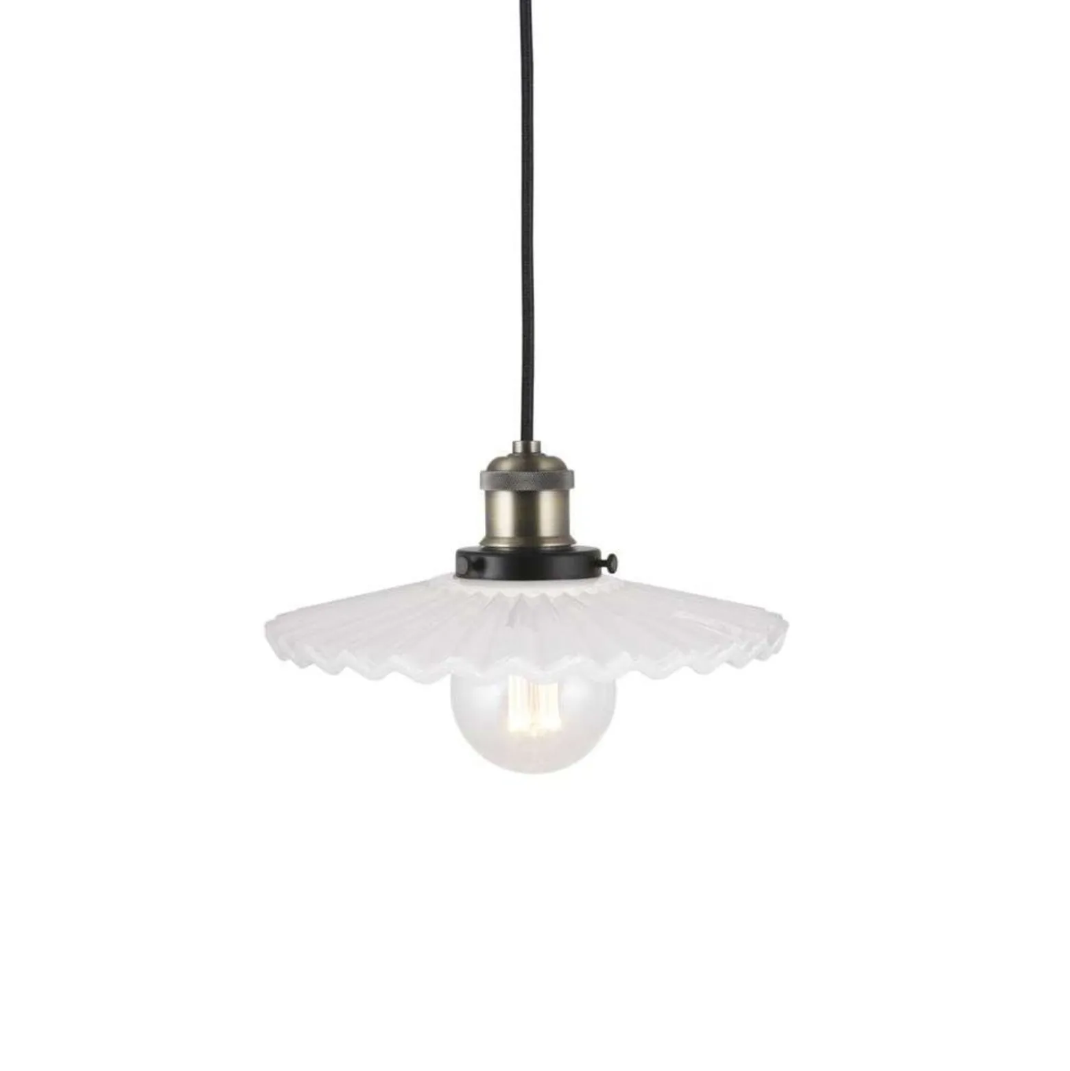 Globen Lighting riippuvalaisin COBBLER, valkoinen, Ø 25 cm