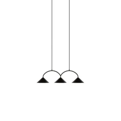 Globen Lighting riippuvalo CURVE 3, musta, 3-lamppuinen, 95 cm