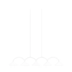 Globen Lighting riippuvalo CURVE 5, valkoinen, 5-lamppuinen, 165 cm