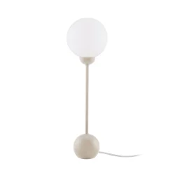 Globen Lighting Ripley-pöytälamppu, beige, korkeus 52 cm, rauta/lasi