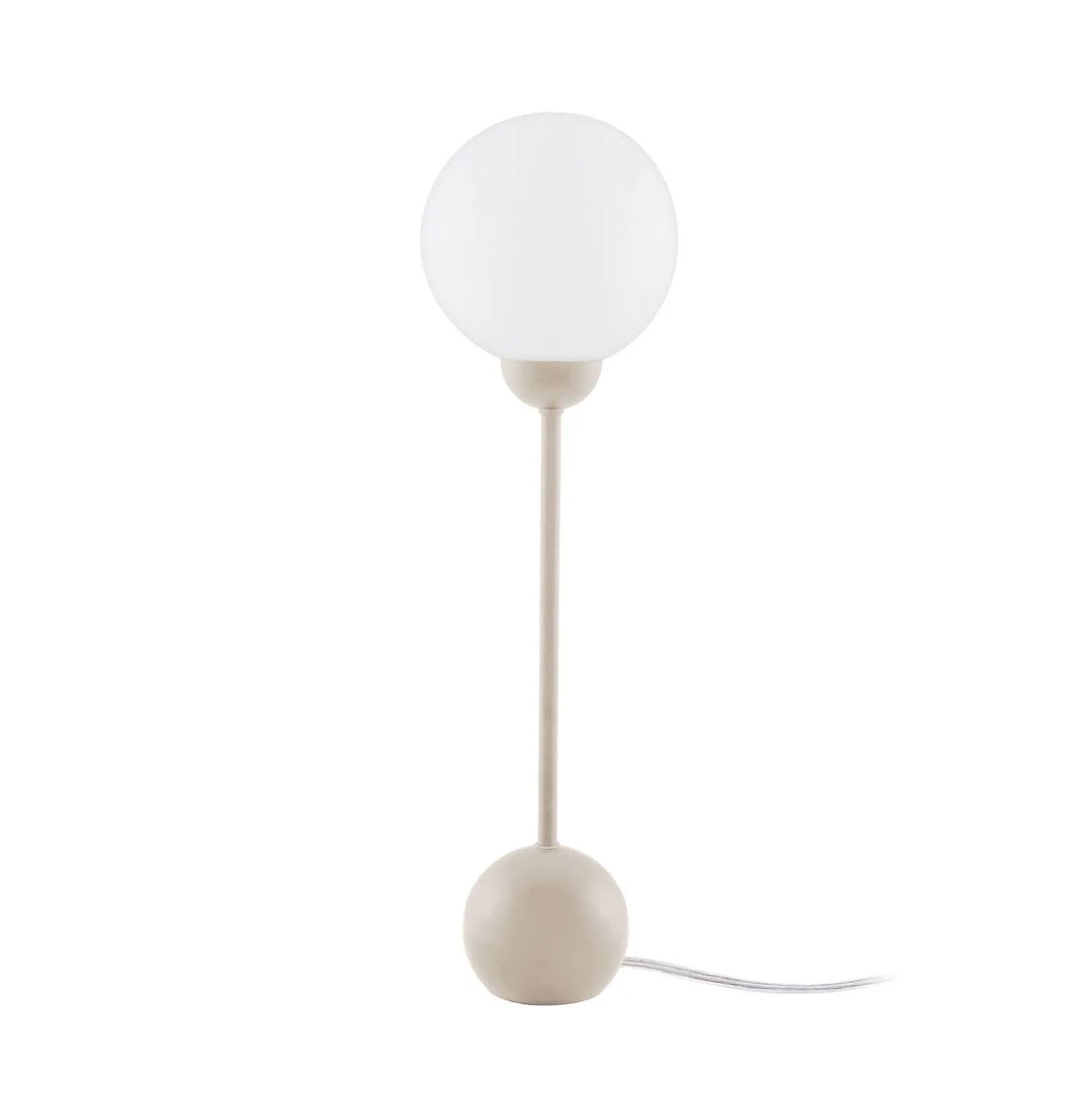 Globen Lighting Ripley-pöytälamppu, beige, korkeus 52 cm, rauta/lasi
