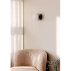 Globen Lighting seinälamppu ART DECO, pronssi/valkoinen Ø 16 cm IP44