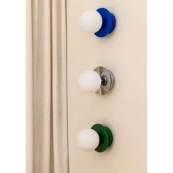 Globen Lighting seinälamppu ART DECO, sininen/valkoinen, Ø 16 cm, IP44