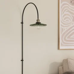Globen Lighting seinälamppu COBBLER, vihreä, korkeus 150 cm, lasi