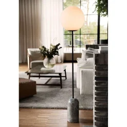 Globen Lighting Torrano-lattiavalaisin, ruskea, korkeus 145 cm