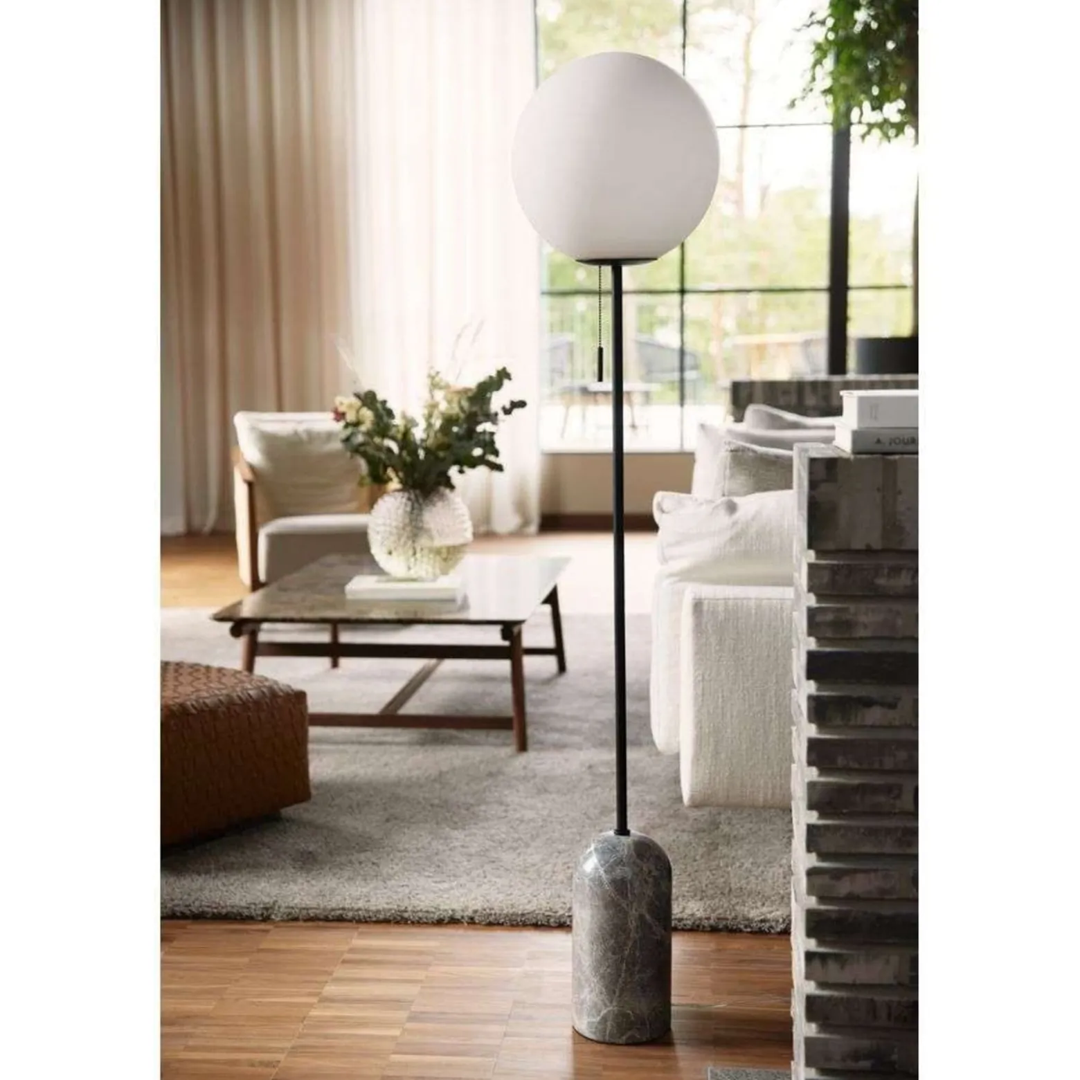 Globen Lighting Torrano-lattiavalaisin, ruskea, korkeus 145 cm