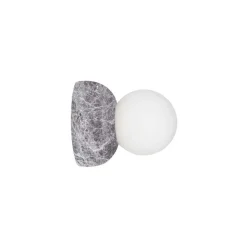 Globen Lighting Torrano -seinävalaisin, harmaa, Ø 13 cm, IP44