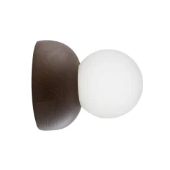 Globen Lighting Torrano -seinävalaisin, ruskea, Ø 13 cm, IP44