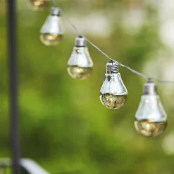 Glow-LED-valoketju, 10-lamppuinen, savunharmaa