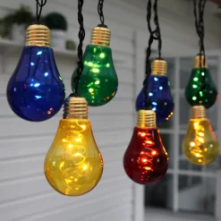 Glow-LED-valoketju 10 värikkäällä valolla