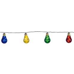 Glow-LED-valoketju 10 värikkäällä valolla