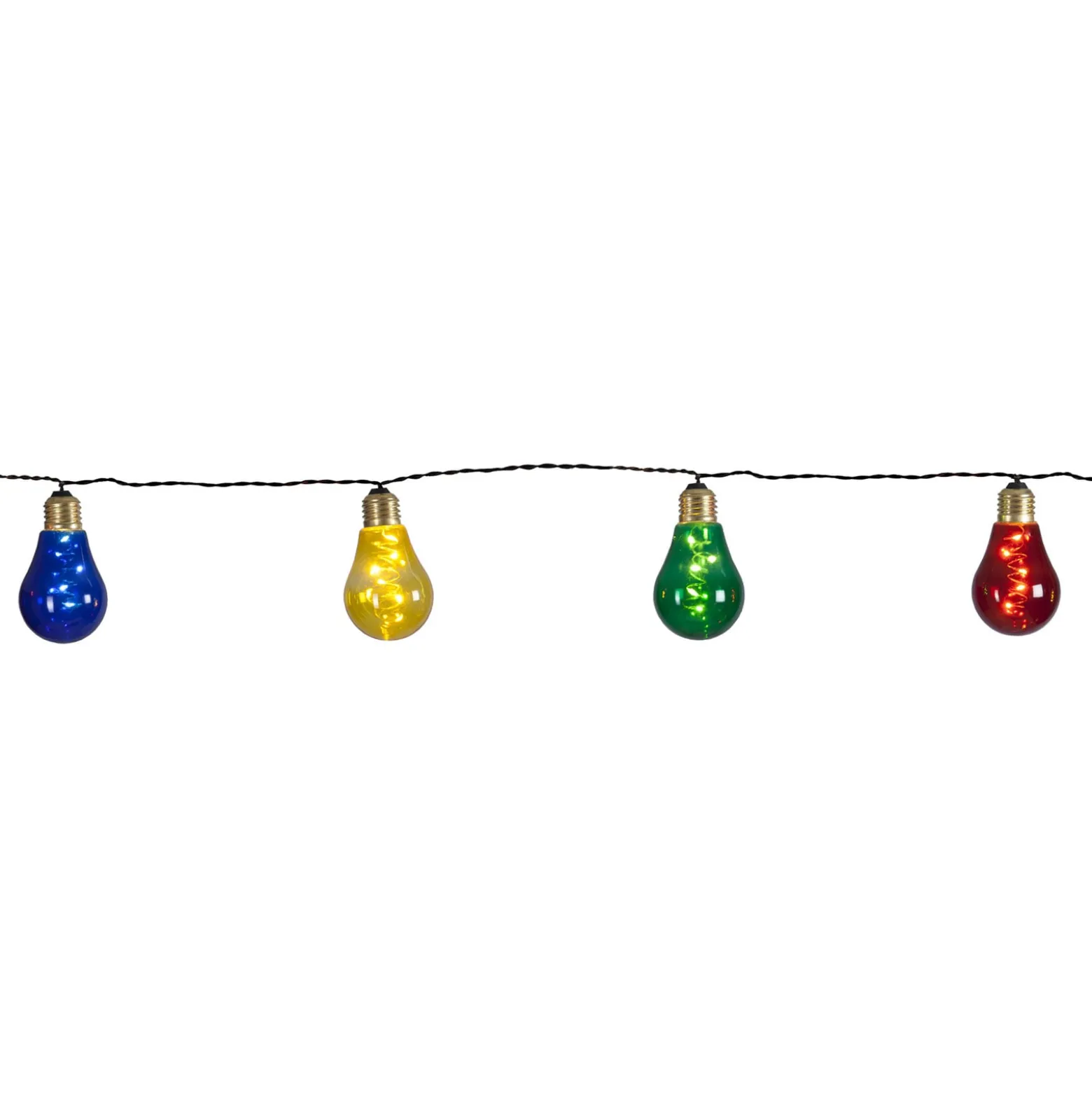 Glow-LED-valoketju 10 värikkäällä valolla