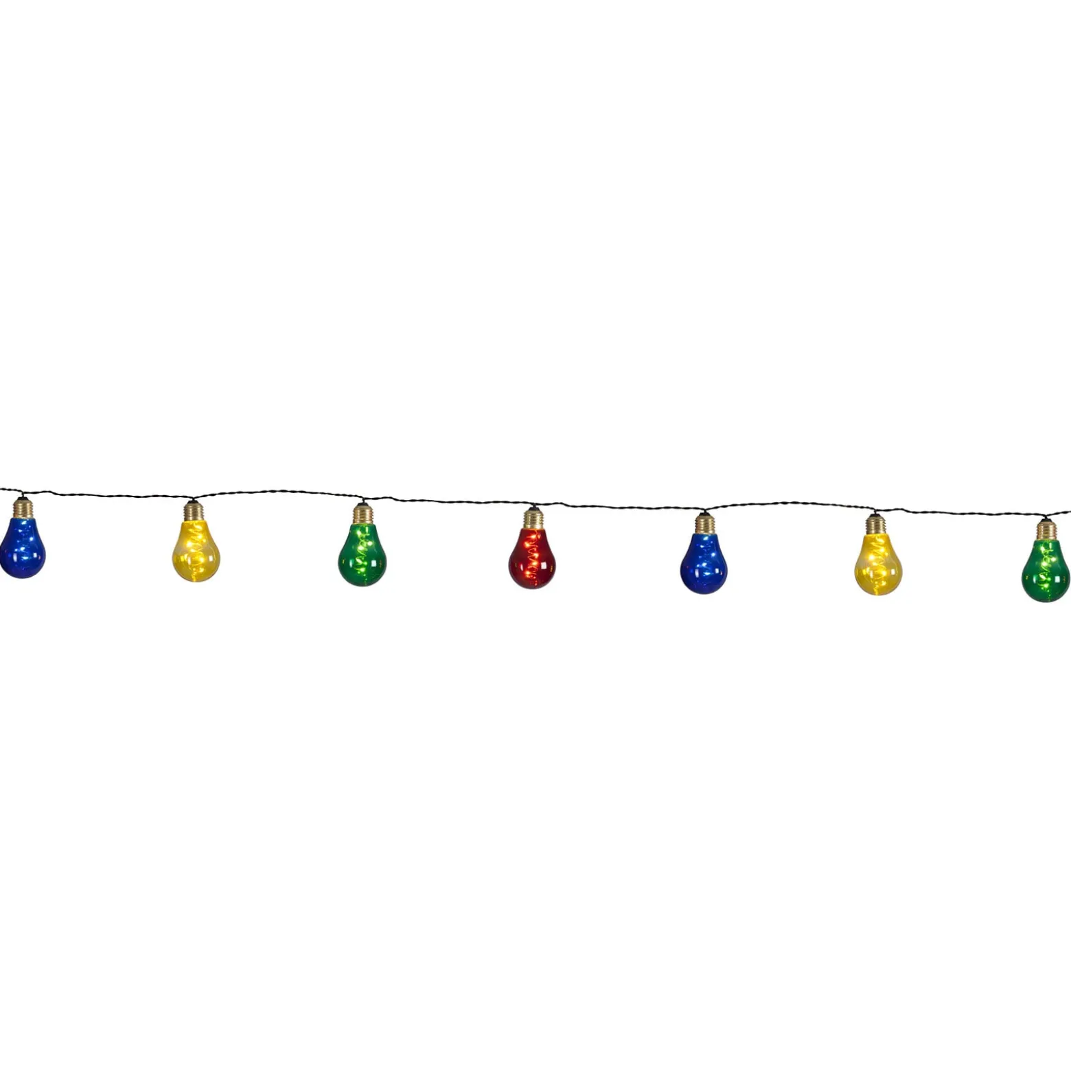 Glow-LED-valoketju 10 värikkäällä valolla