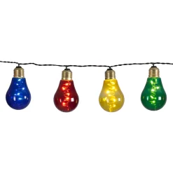 Glow-LED-valoketju 10 värikkäällä valolla