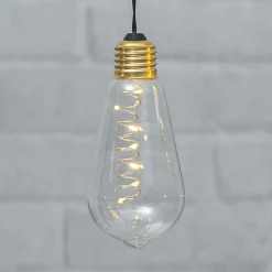 Glow-vintage-LED-koristevalo ajastimella, kirkas