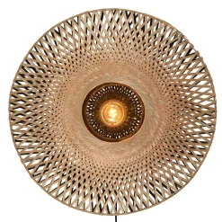 GOOD & MOJO Kalimantan seinä, luonnollinen/musta, Ø 60cm
