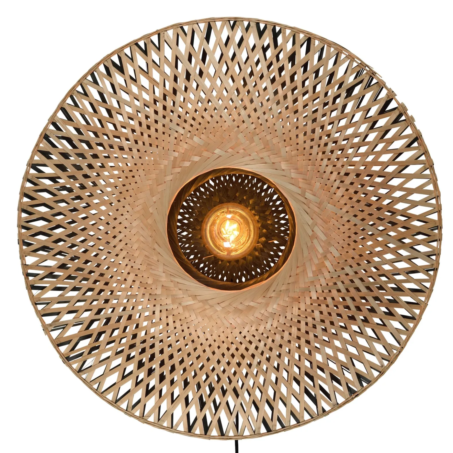GOOD & MOJO Kalimantan seinä, luonnollinen/musta, Ø 60cm
