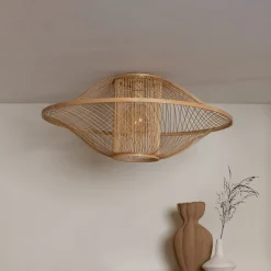 GOOD & MOJO kattovalaisin Maui, luonnonväri, Ø 70 cm, bambu, E27