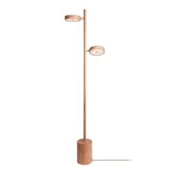 GOOD & MOJO LED-lattiavalo Okinawa, 2-lamppuinen, luonnonväri, 146 cm, puu