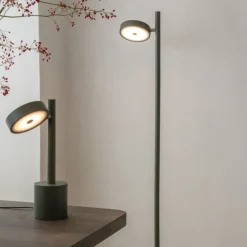 GOOD & MOJO LED-pöytälamppu Okinawa, vihreä, 35 cm, puu