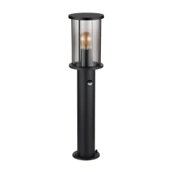 Gracey-pylväsvalaisin, musta, liiketunnistin, 60 cm, IP54, E27