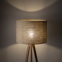 Grand-lattiavalaisin, beige/mänty, korkeus 145 cm, E27
