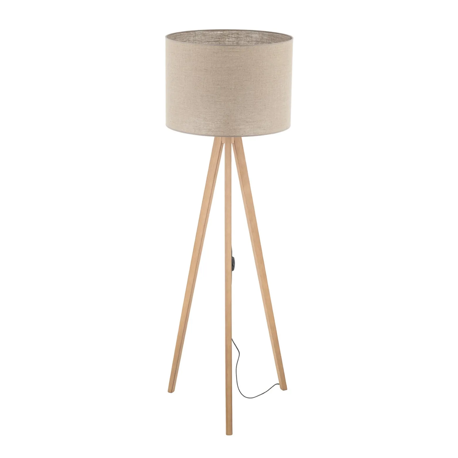 Grand-lattiavalaisin, beige/mänty, korkeus 145 cm, E27