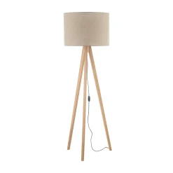 Grand-lattiavalaisin, beige/mänty, korkeus 145 cm, E27