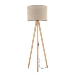 Grand-lattiavalaisin, beige/mänty, korkeus 145 cm, E27