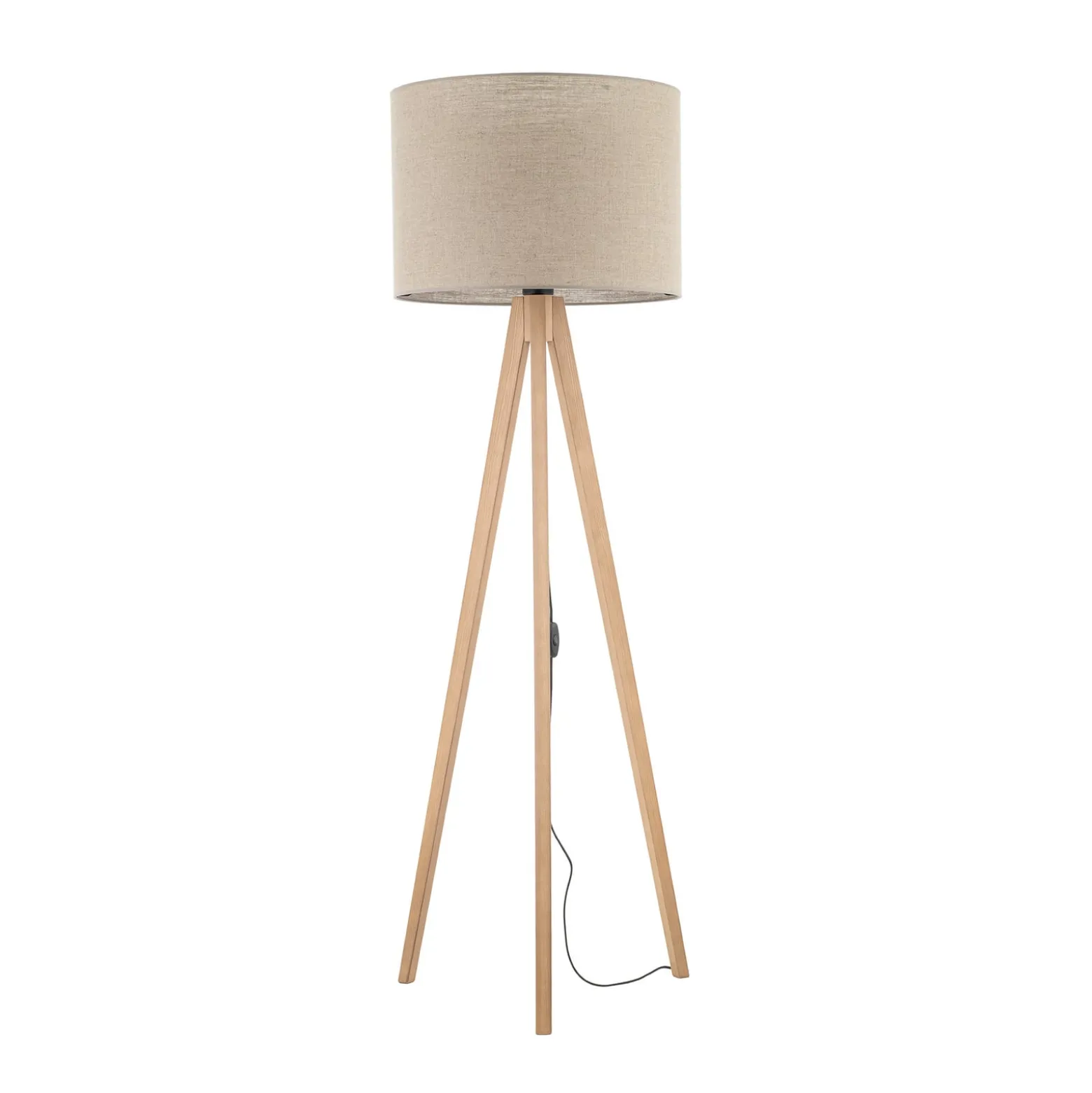 Grand-lattiavalaisin, beige/mänty, korkeus 145 cm, E27