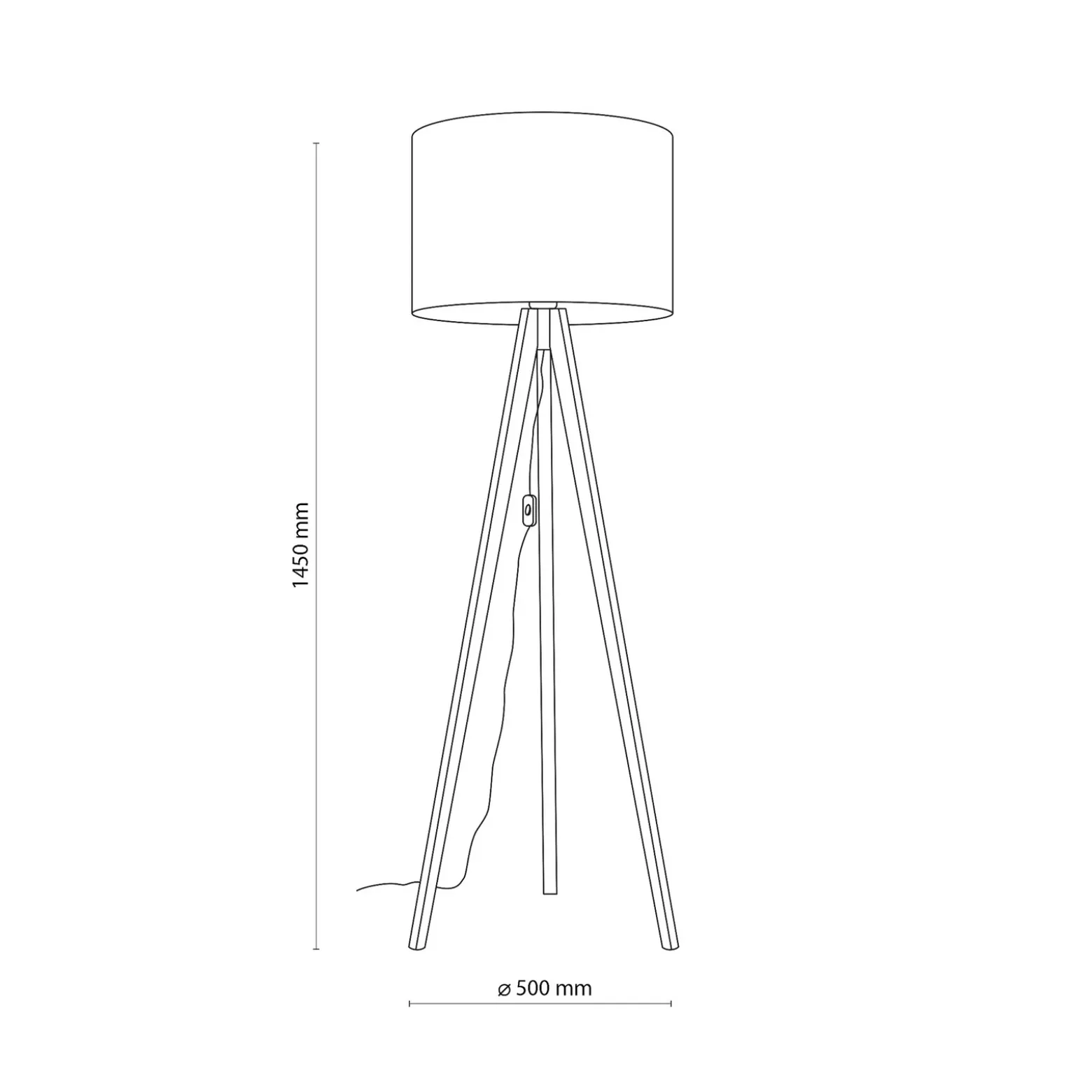 Grand-lattiavalaisin, beige/mänty, korkeus 145 cm, E27