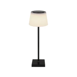 Gregoir LED ladattava pöytävalaisin, mattamusta, korkeus 38 cm, CCT