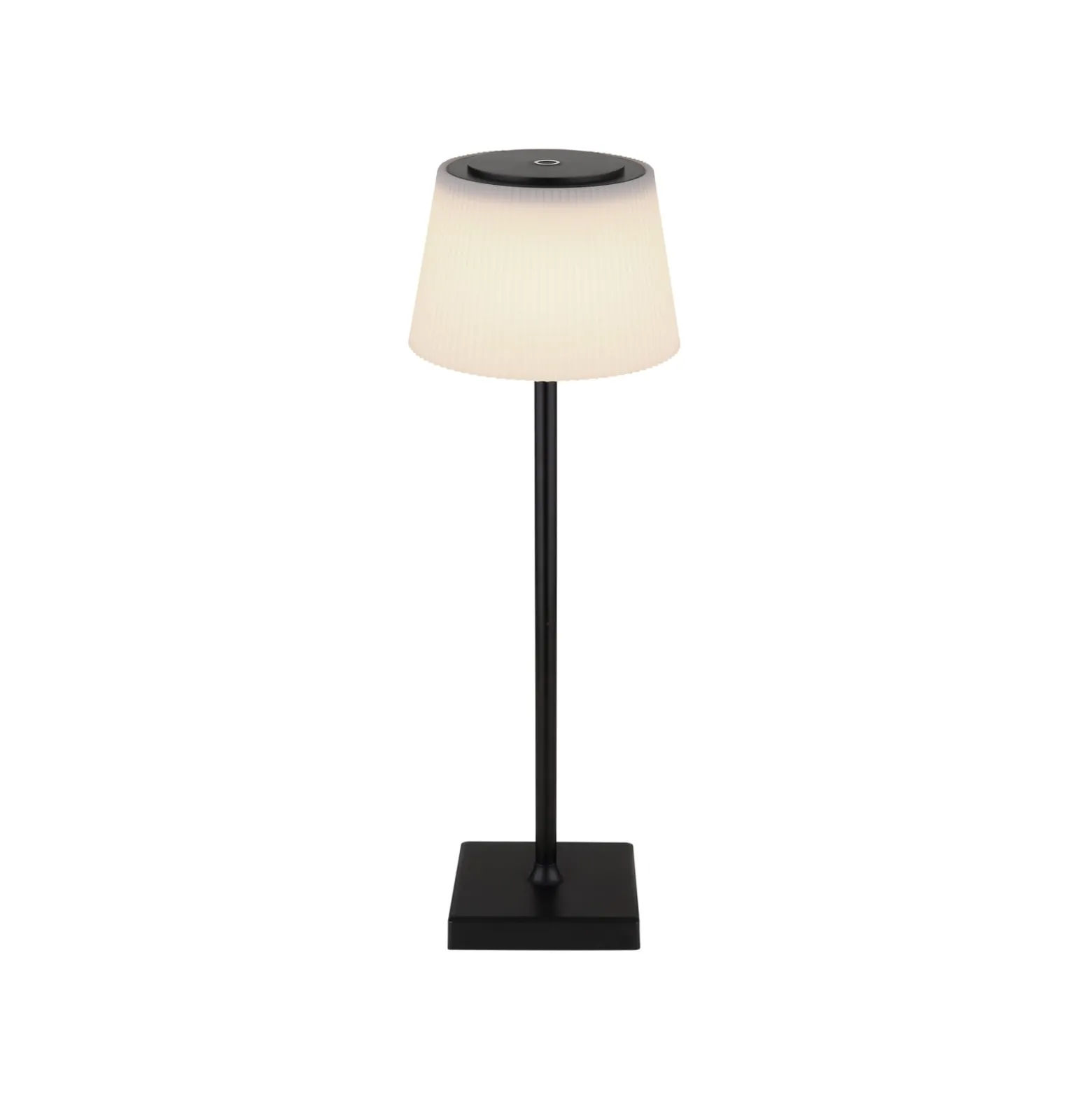 Gregoir LED ladattava pöytävalaisin, mattamusta, korkeus 38 cm, CCT