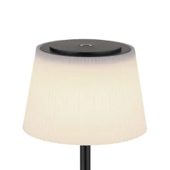Gregoir LED ladattava pöytävalaisin, mattamusta, korkeus 38 cm, CCT