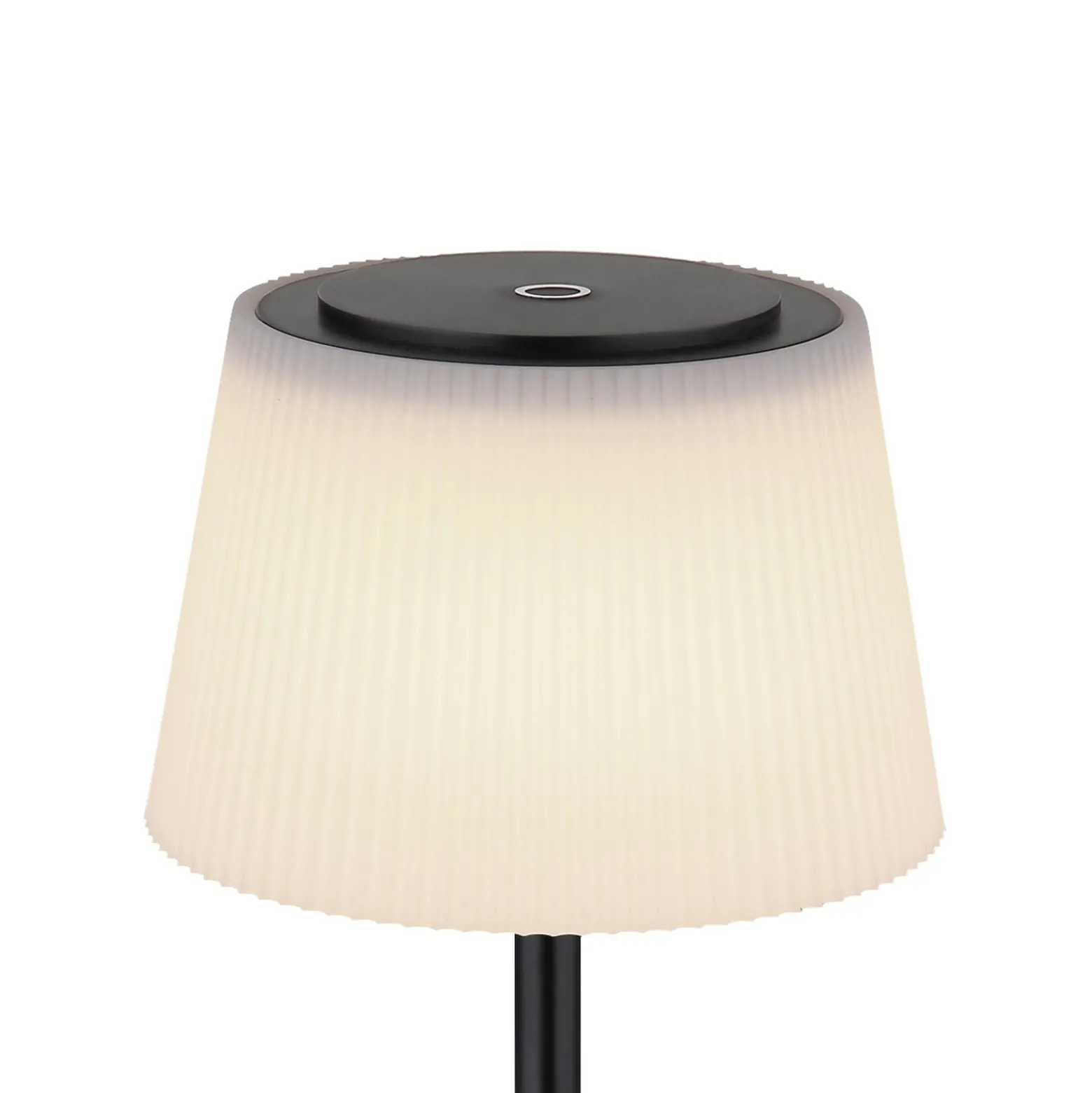 Gregoir LED ladattava pöytävalaisin, mattamusta, korkeus 38 cm, CCT