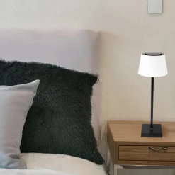Gregoir LED ladattava pöytävalaisin, mattamusta, korkeus 38 cm, CCT