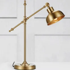 Grimstad pöytävalaisin, antiikkimessingin värinen, rauta, korkeus 56cm