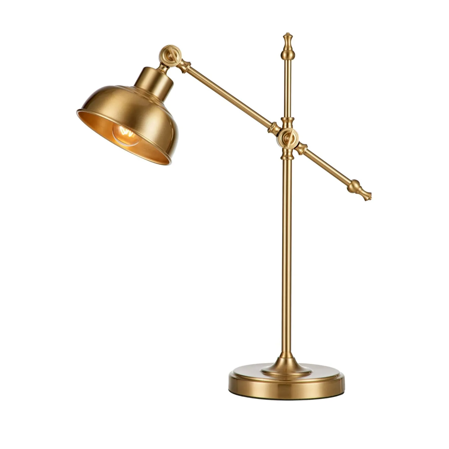 Grimstad pöytävalaisin, antiikkimessingin värinen, rauta, korkeus 56cm